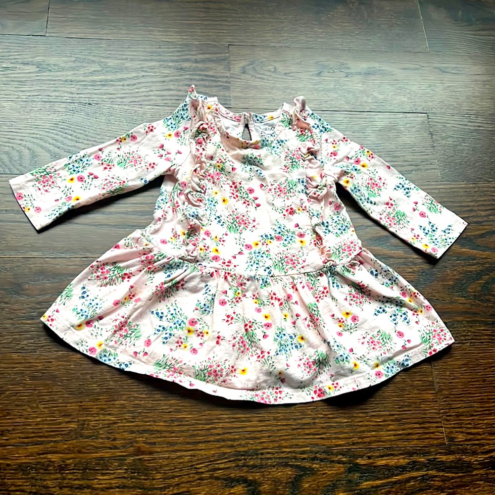 $3/21 Gap Baby Girl Long Sleeve Dress Size 6-12 Months